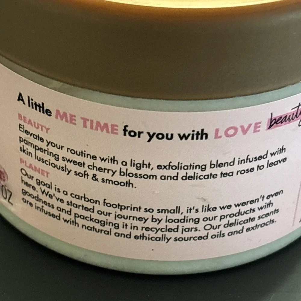 Lot Of 2 Beloved Cherry Blossom Tea Rose Whipped Body Scrub 10 Oz Vegan New